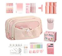 Trousses à Crayons avec Fournitures Rangement De Bureau Adorable Avec Motif | Trousse Scolaire Ensemble Pour Salle De Classe Études Voyages Bureau Adolescents Filles Garçons
