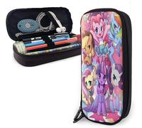 Trousses À Crayons My Little Pony Trousse À Crayons Trousse À Cosmétiques Avec Double Fermeture Éclair Multifonctionnelle En Cuir Pu Pochette À Stylo Portable Trousse À Crayons Pour L'école