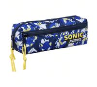 Trousses à crayons Organisez vos affaires avec la pratique petite trousse triple en caoutchouc élastique 20 cm Sonic "City" conçue pour offrir un maximum de fonctionnalité et de style. Cette trousse à