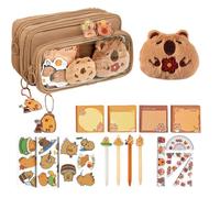Trousses À Crayons Sur Le Thème Capybara,Set De Pochettes À Crayons Mignonnes Capybara - Organisateur De Stockage Pour Fournitures Scolaires, Idéal Pour , Adolescents, École Primaire, Collège,