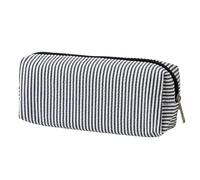 Trousses à Crayons | Trousse Scolaire en Seersucker Organisateur de Bureau | Fournitures Scolaires Portables pour Maquillage Travail Sac | Étudiants Collège Bureau Voyage Ados Femmes, Noir, Se référer