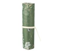 Trousses Crayons Rouleau, trousse crayon de couleur, Portable Trousses Scolaire En Toile à Enrouler, De Crayon Avec Doublure De Sangle En Velours De Peau De Daim Pour Le Stockage, Rangement(Vert)