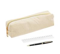 Trousses Scolaire - Trousse À Crayons Esthétique - Pochette De Bureau Uni en Corde du Roy pour Élèves Stylos Gomme Règle Marqueur Carnet