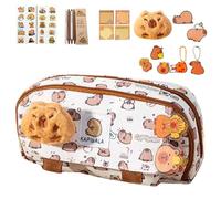 Trousses Scolaires Mignonnes Capybara - Pochette à Crayons Grande Capacité - Sac Esthétique Rangement Fournitures Large Ouverture pour Enseignants Adolescents École