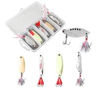 Trout Spoons - Spinner Lures Fishing Tackle Baits With Hook | Fishing Spinner Luress With Hook | Saltwater Spoon Lures For Outdoor Lake Surf Sea River Pond Shore Saltwater Freshwater F