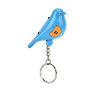 Trouver des clés, oiseau LED sifflet localisateur de clés intelligent contrôle vocal porte-clés (bleu)