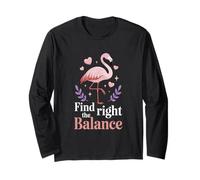 Trouver Le Bon équilibre de l'esprit Positif Flamant Rose Manche Longue