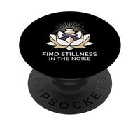 Trouver l'immobilité dans Le Bruit Hatha Yoga Practitioner PopSockets PopGrip Adhésif