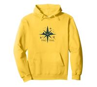 Trouver Trail : Logo de Boussole d'aventure Sauvage Sweat à Capuche, Unisexe pour Adultes, Citron, M