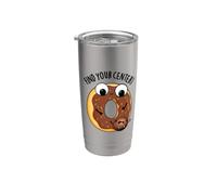Trouver votre centre Jeu de mots drôle en forme de donut Gobelet isotherme en acier inoxydable double paroi