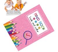 Trouvez et livre de couleurs, recherchez et vernissez un livre | Adolescents Dessin animé Coloriage | Look compact épais et trouver des activités avec des scénarios attrayants pour