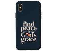 Trouvez la Paix dans la grâce de Dieu Coque pour iPhone X/XS
