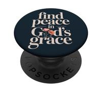 Trouvez la Paix dans la grâce de Dieu PopSockets PopGrip Adhésif