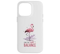 Trouvez Le Bon équilibre Flamingo Yoga Mindfulness Coque pour iPhone 14 Pro Max