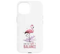 Trouvez Le Bon équilibre Flamingo Yoga Mindfulness Coque pour iPhone 15