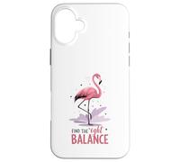 Trouvez Le Bon équilibre Flamingo Yoga Mindfulness Coque pour iPhone 16 Plus