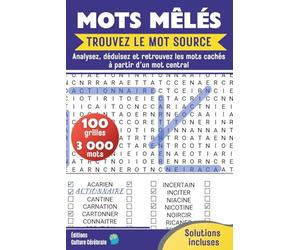 Trouvez le mot source: analysez, déduisez et retrouvez les mots cachés à partir d’un mot central