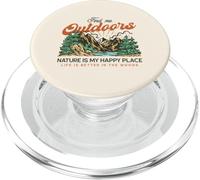 Trouvez-Moi en Plein air La Nature est Mon Lieu de Bonheur (Mountain Graphic) PopSockets PopGrip pour MagSafe