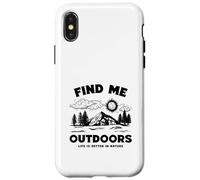 Trouvez-Moi en Plein air La Vie est Meilleure dans la Nature (Déclaration des randonneurs) Coque pour iPhone X/XS