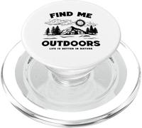 Trouvez-Moi en Plein air La Vie est Meilleure dans la Nature (Déclaration des randonneurs) PopSockets PopGrip pour MagSafe