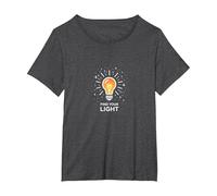 Trouvez Votre Ampoule inspirante T-Shirt, Femme Grandes Tailles, Chiné Foncé, 5X