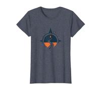 Trouvez Votre Aventure de Voyage inspirante sur la Route T-Shirt, Femme, Bleu Chiné, XS