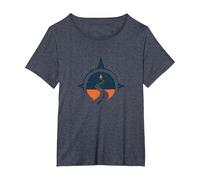 Trouvez Votre Aventure de Voyage inspirante sur la Route T-Shirt, Femme Grandes Tailles, Bleu Chiné, 3X