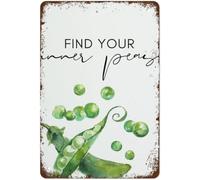 Trouvez votre côté gourmand ! Plaque décorative vintage aquarelle avec jeux de mots sur la cuisine, idéale pour la maison, les cafés et les amateurs de bons petits plats. Cadeau unique pour hommes et