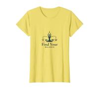 Trouvez Votre équilibre : Logo Yoga et Justice Harmony T-Shirt, Femme, Citron, L