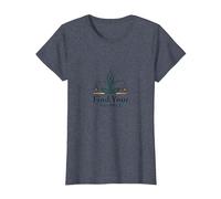 Trouvez Votre équilibre : Yoga and Justice Harmony Logo T-Shirt, Femme, Bleu Chiné, L