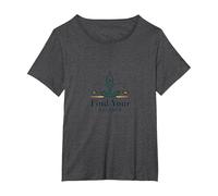 Trouvez Votre équilibre : Yoga and Justice Harmony Logo T-Shirt, Femme Grandes Tailles, Chiné Foncé, 1X