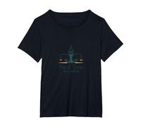 Trouvez Votre équilibre : Yoga and Justice Harmony Logo T-Shirt, Femme Grandes Tailles, Noir, 3X