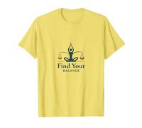 Trouvez Votre équilibre : Yoga and Justice Harmony Logo T-Shirt, Homme, Citron, XL