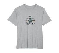 Trouvez Votre équilibre : Yoga and Justice Harmony Logo T-Shirt, Homme Grandes Tailles, Gris Chiné, 2X Tall
