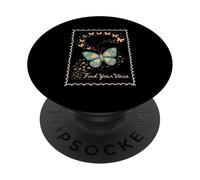 Trouvez Votre Voix | Orthophonie du langage SLP Butterfly PopSockets PopGrip Adhésif