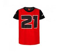 Troy Bayliss Shirt 21 Ducati Corse Fille, Rouge/Noir, 10-11 Ans