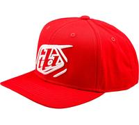 Troy Lee Designs Badge Curved Snapback, capuchon Taille unique Rouge/Blanc Rouge/Blanc