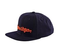 Troy Lee Designs Cappello Snapback Signature Bonnet, Blu Arancione, Taglia Unica Mixte