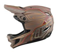 Troy Lee Designs Casque intégral D4 Polyacrylite brun/gris/noir/jaune