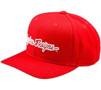 Troy Lee Designs Curved Signature Casquette Snapback, Rouge, Taille unique