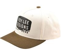 Troy Lee Designs Curved Stamp Casquette Snapback, blanc-vert pour homme