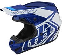 Troy Lee Designs GP Overload Casque de motocross, blanc-turquoise-bleu, taille XL pour homme