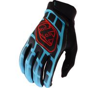 Troy Lee Designs GP Pro Framework Gants de motocross, Noir/Bleu Azur, Taille M