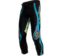 Troy Lee Designs GP Pro Membrane, pantalon textile pour jeunes 22 Noir/Turquoise/Fuchsia/Jaune Néon Noir/Turquoise/Fuchsia/Jaune Néon
