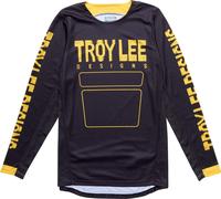 Troy Lee Designs GP Pro Step Up Maillot de motocross, noir-jaune, taille XL pour homme