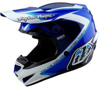 Troy Lee Designs GP Shutter, casque de motocross XXL Bleu/Bleu Foncé/Blanc Bleu/Bleu Foncé/Blanc