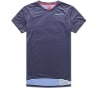 Troy Lee Designs Lilium Pro Mono Maillot de vélo à manches courtes pour dames, carbone/bleu, Taille S