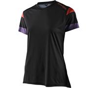 Troy Lee Designs Lilium Rugby Maillot de vélo à manches courtes pour dames, noir-multicolore, taille XS pour femmes