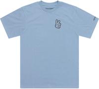 Troy Lee Designs Peace Out Short Sleeve T-shirt Bleu L Homme Smoke Blue