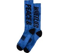 Troy Lee Designs Peace & Wheelies Perfomance Chaussettes, noir-bleu, taille L XL pour homme